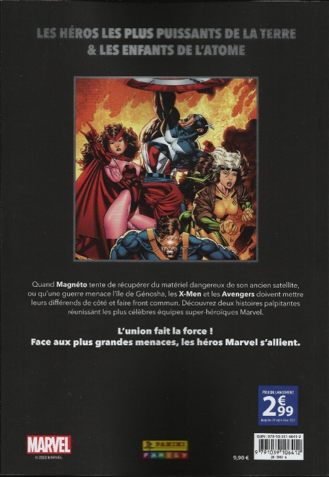 Verso de l'album Marvel - Les Grandes Alliances Tome 2 Avengers & X-Men
