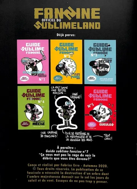 Verso de l'album Guide Sublime N° 6