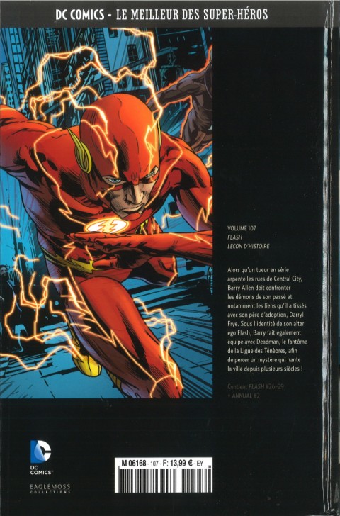 Verso de l'album DC Comics - Le Meilleur des Super-Héros Volume 107 Flash - Leçon d'Histoire