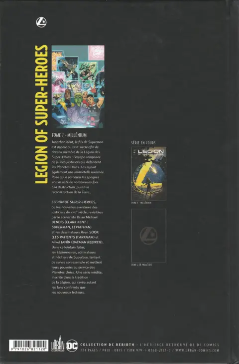 Verso de l'album Legion of Super-Heroes Tome 1 Millénium