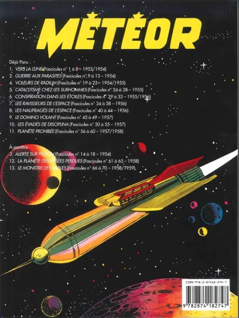 Verso de l'album Météor 2