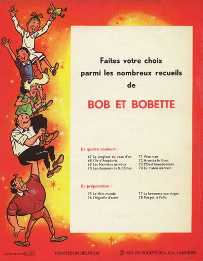 Verso de l'album Bob et Bobette Tome 76 L'aigrefin d'acier