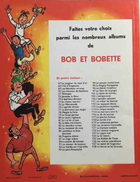Verso de l'album Bob et Bobette Tome 93 Le Père Moustache