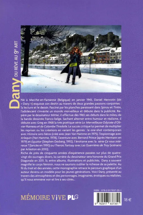 Verso de l'album Dany - Du rêve au 9e art