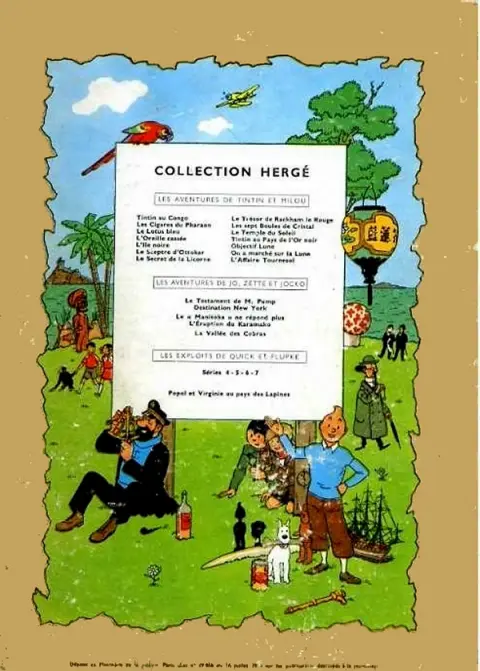 Verso de l'album Les Aventures de Jo, Zette et Jocko Tome 1 Le testament de M. Pump
