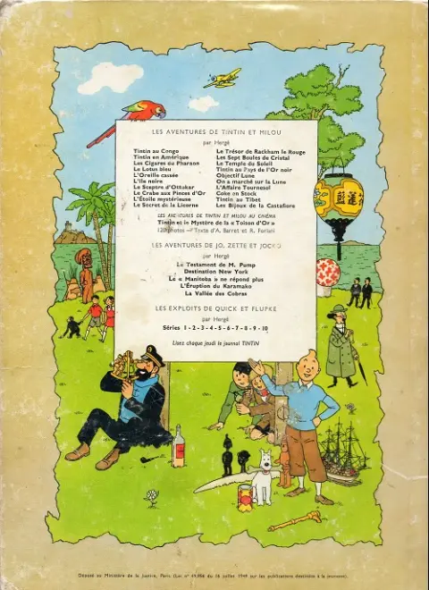 Verso de l'album Tintin Tome 19 Coke en stock