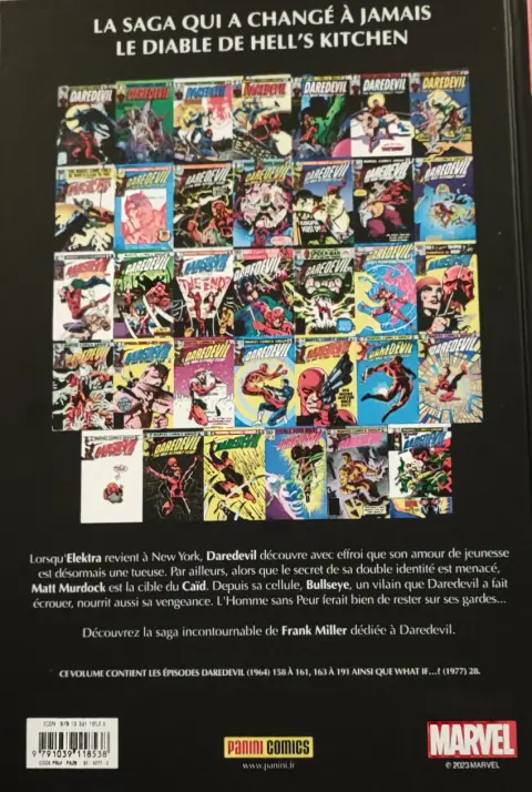 Verso de l'album Daredevil par Frank Miller Tome 2