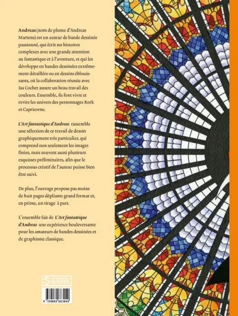 Verso de l'album L'art fantastique d'Andreas