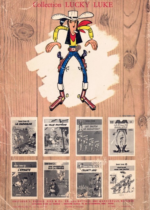 Verso de l'album Lucky Luke Tome 27 Le 20ème de cavalerie