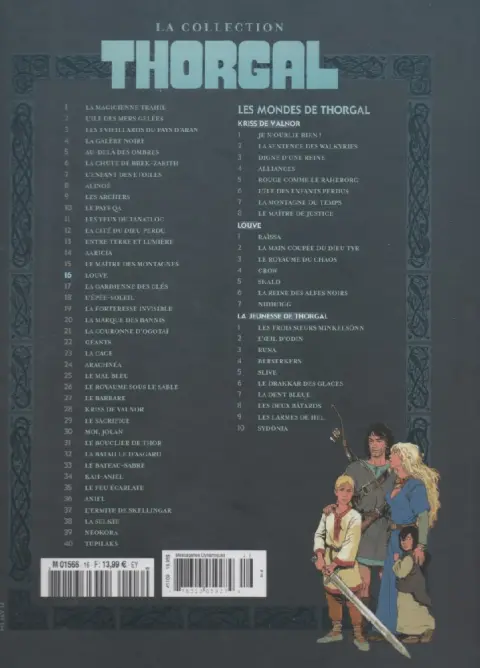 Verso de l'album Thorgal - La collection Tome 16 Louve