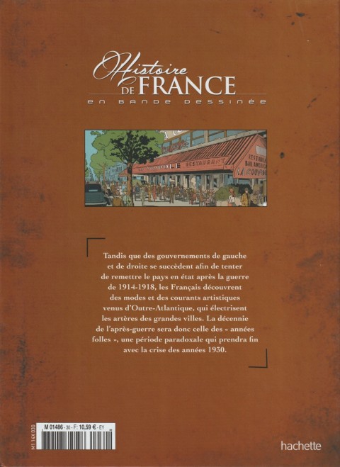 Verso de l'album Histoire de France en bande dessinée Tome 50 Les années folles 1918 / 1929