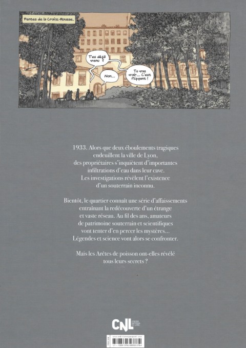 Verso de l'album Les Arêtes de poissons Une énigme souterraine