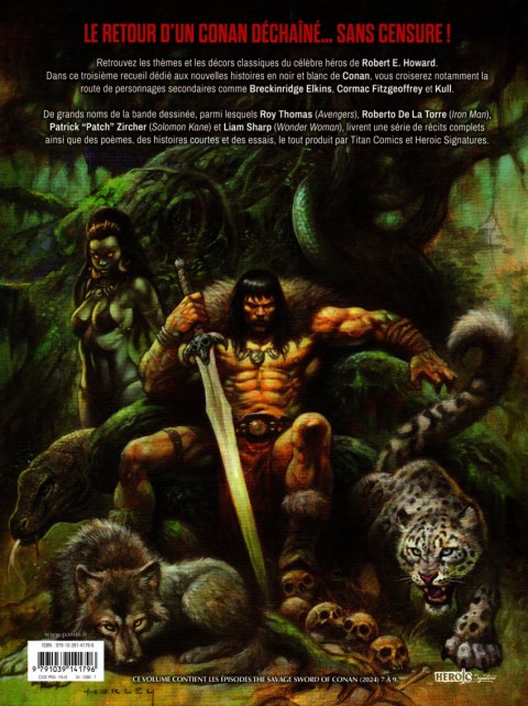 Verso de l'album The savage Sword of Conan 3 La marque de la Bête