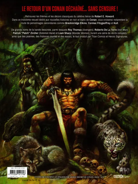 Verso de l'album The savage Sword of Conan 3 La marque de la Bête