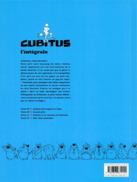 Verso de l'album Cubitus L'intégrale Tome 8