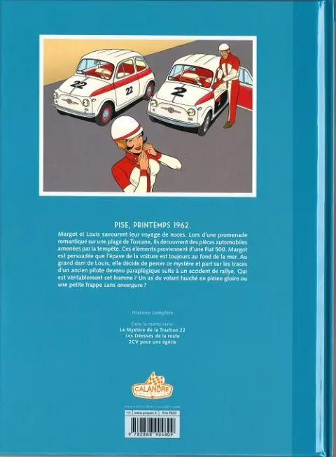 Verso de l'album Les Enquêtes auto de Margot Tome 4 Le pilote aux deux visages