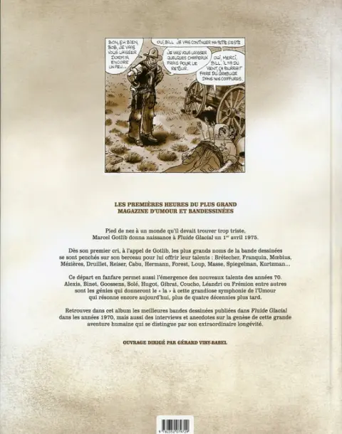 Verso de l'album Fluide Glacial Tome 1 Les pionniers - Les années 70 de Fluide Glacial