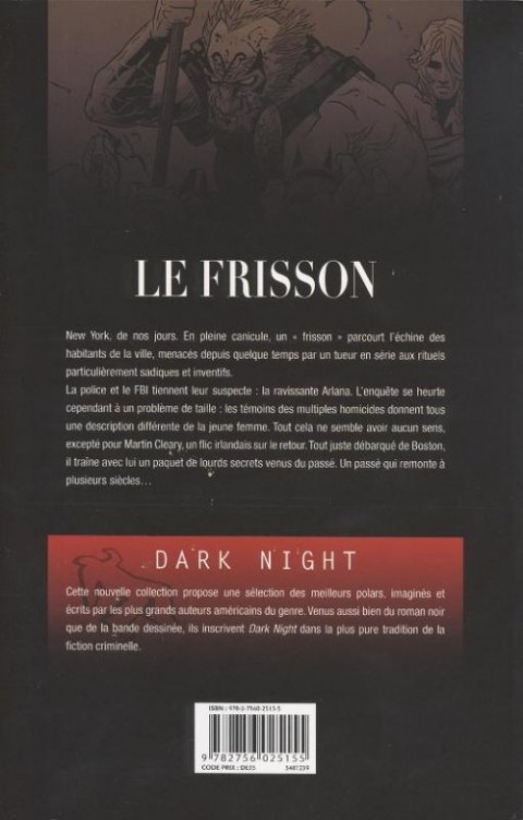 Verso de l'album Le Frisson