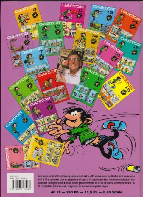 Verso de l'album Gaston Tome 8