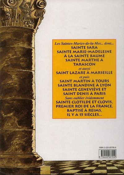 Verso de l'album Grandes figures qui ont évangélisé la France Martin, Sara, Clovis et les autres...