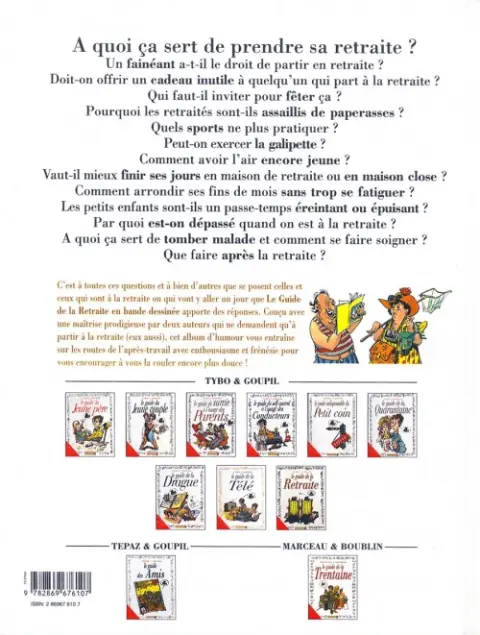 Verso de l'album Le Guide Tome 9 Le guide de la retraite