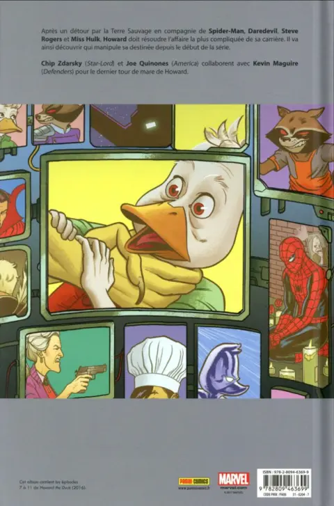 Verso de l'album Howard le Canard Tome 3 Couac de fin