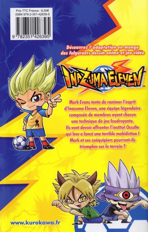 Verso de l'album Inazuma Eleven 2