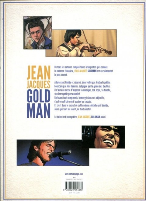 Verso de l'album Jean-Jacques Goldman Le portrait d'un homme discret