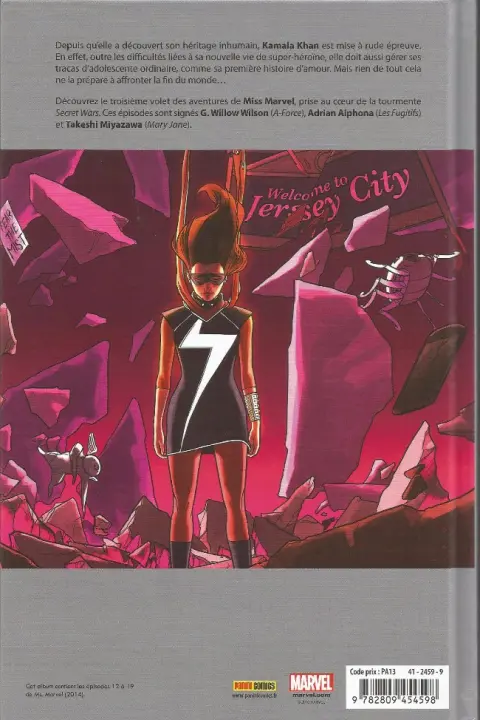 Verso de l'album Ms. Marvel Tome 3 Coup de foudre
