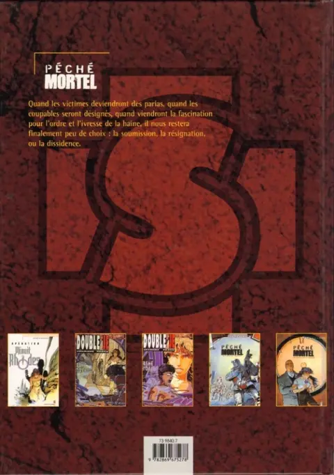 Verso de l'album Péché Mortel Tome 2 Un scalpel dans la mémoire