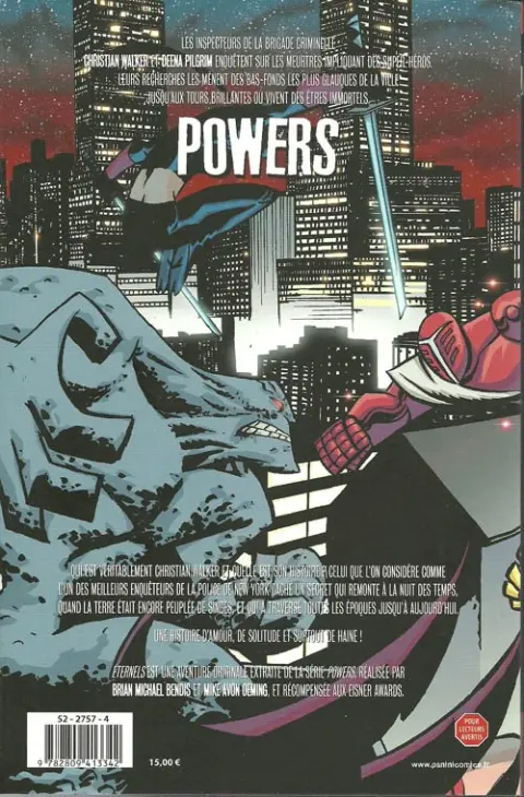 Verso de l'album Powers Tome 7 Eternels