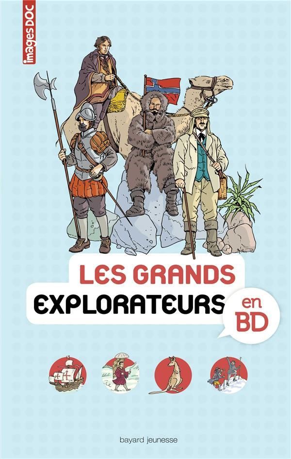 Couverture de l'album Les grands explorateurs en BD