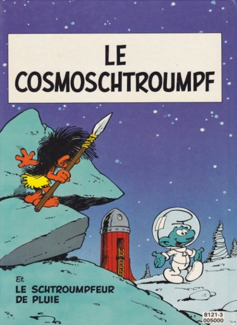 Verso de l'album Les Schtroumpfs Histoires de schtroumpfs / Le cosmoschtroumpf