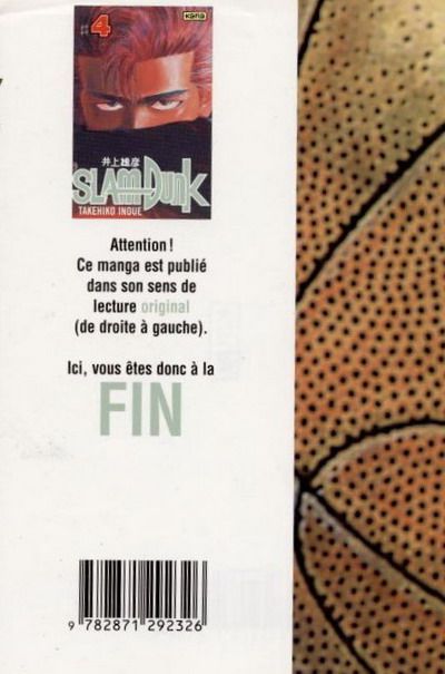 Verso de l'album Slam Dunk #4