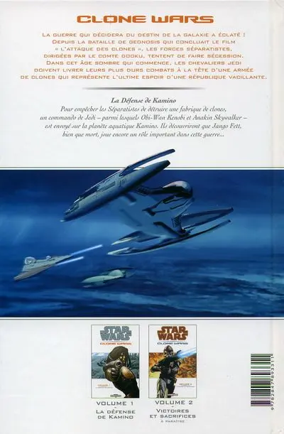 Verso de l'album Star Wars - Clone Wars Tome 1 La défense de Kamino