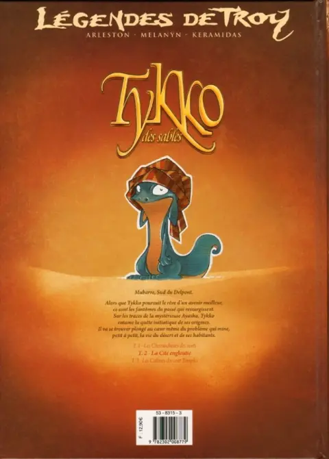Verso de l'album Tykko des sables Tome 2 La Cité engloutie