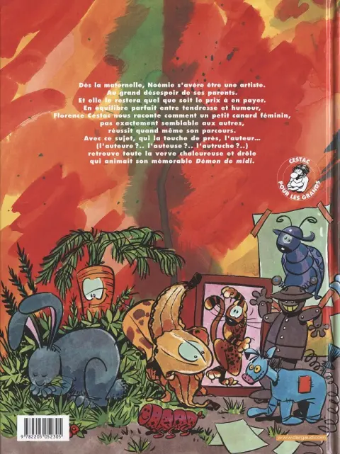 Verso de l'album La vie d'artiste