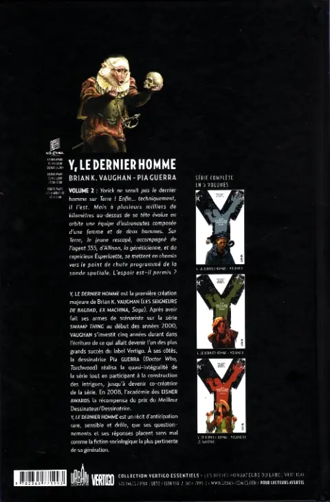 Verso de l'album Y le dernier homme Volume II