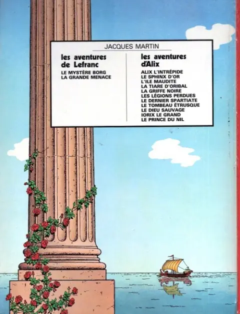 Verso de l'album Alix Tome 6 Les légions perdues