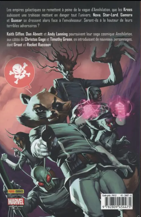 Verso de l'album Annihilation Conquest Tome 1 Destinée