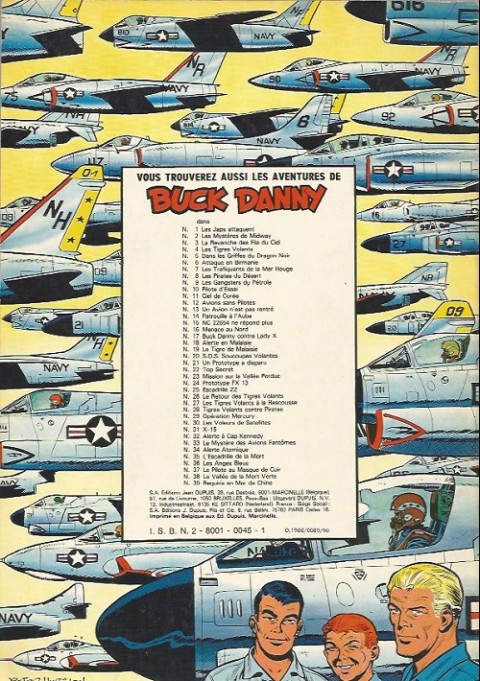 Verso de l'album Buck Danny Tome 8 Les pirates du désert