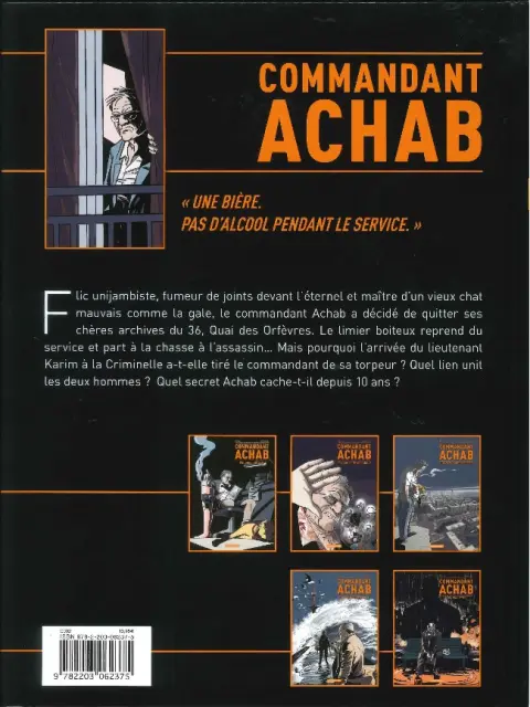 Verso de l'album Commandant Achab Tome 1 Né pour mourir