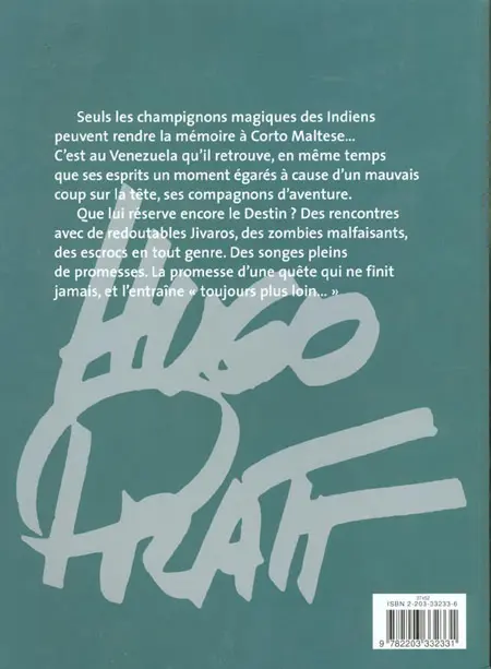Verso de l'album Corto Maltese Tome 5 Toujours un peu plus loin