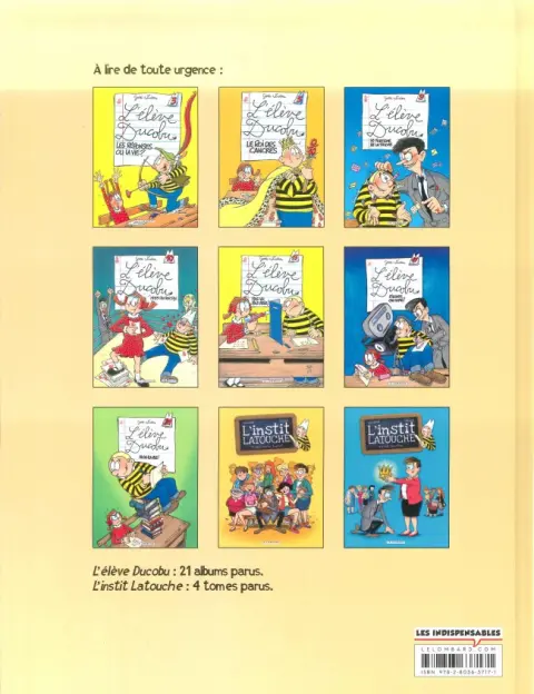Verso de l'album L'Élève Ducobu Tome 4 La lutte des classes