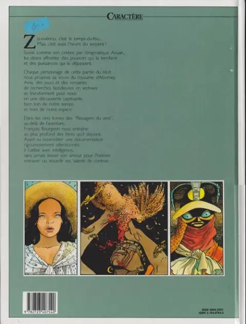 Verso de l'album Les Passagers du vent Tome 4 L'Heure du Serpent