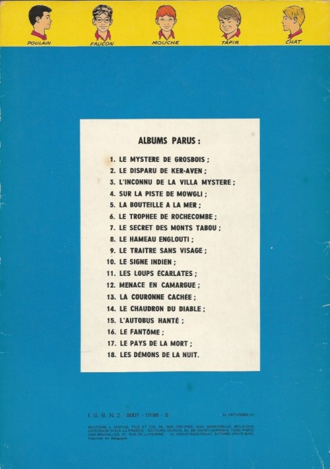 Verso de l'album La Patrouille des Castors Tome 8 Le hameau englouti