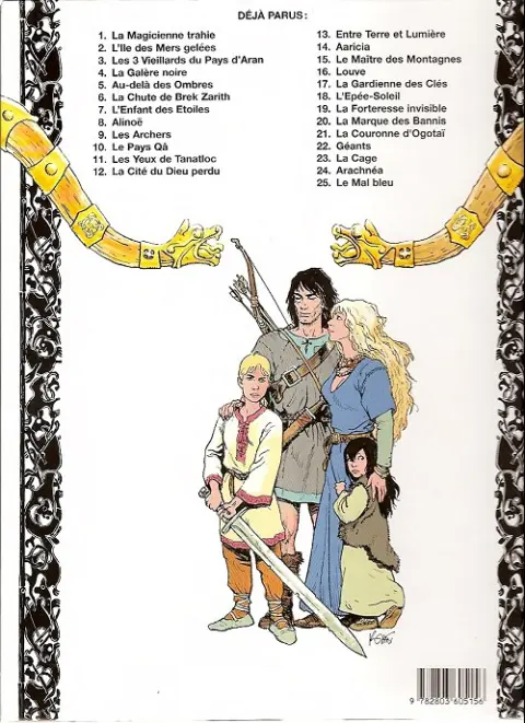 Verso de l'album Thorgal Tome 9 Les Archers