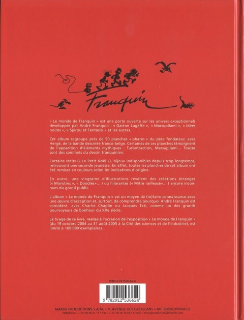 Verso de l'album Le monde de Franquin