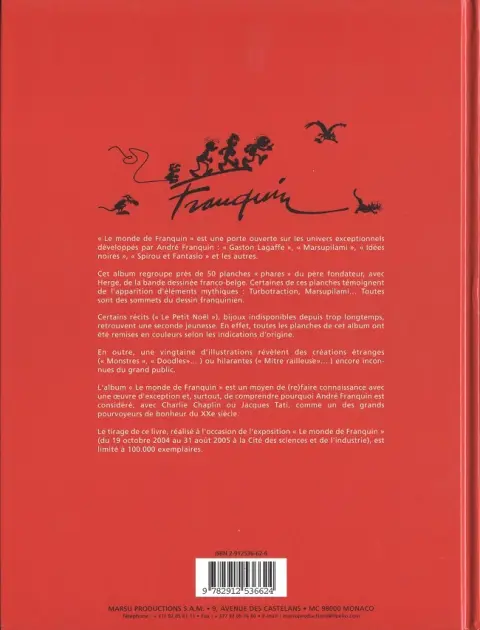 Verso de l'album Le monde de Franquin