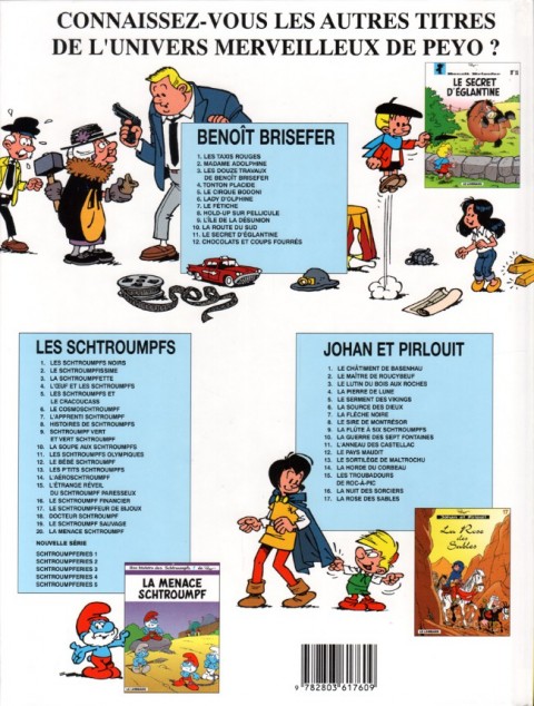 Verso de l'album Benoît Brisefer Tome 12 Chocolats et coups fourrés